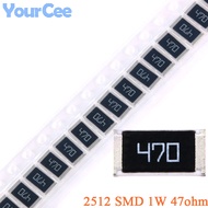 【Trending Now】 100pcs/50pcs 470ohm 2512 SMD Chip Resistor 47 ohm 47R 470 1W 5% Passive Components Re