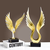 Golden Wing Sculpture Home Decor Nordic Decoration Living Room Aesthetic Room Accessories Decoration
