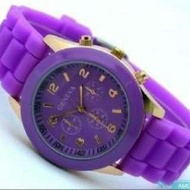 韓版校園時尚GENEVA日內瓦矽膠果凍學生手表腕表時裝表11個色石英錶