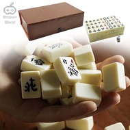 Mini Mahjong Set 144 Tiles Portable For Travel Family Game Mahjong Set Mahjong Tiles
