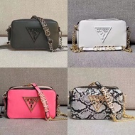 Hot-selling HOT_GUESS 2024 Women's Bag New European And American Style Fashion Zipper Camera Bag Solid Color Casual Shou