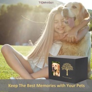 TIOMNV56II Pet Cremation Urn, Wooden Photo Frame Pet Ashes Box,  Moisture Proof Tree of Life Secure 