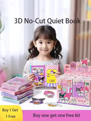 Quiet book girls new handmade diy children no cut full series big book kuromi toys Great variety of