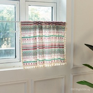 Half Curtain Bedroom Covering Cross-Border Decorative Door Curtain Short Curtain Window Finished New