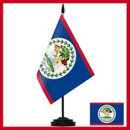 Belizean Deluxe desk flag desktop set Flag of Belize