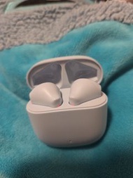 miniso 淺藍色 無線藍牙耳機