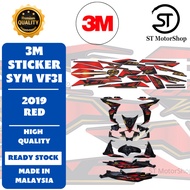 Sticker Cover Set SYM Vf3i Coverset Stripe Vf3i-185 Body Cover Stiker 2019 Red Blue 3M Sticker Strip