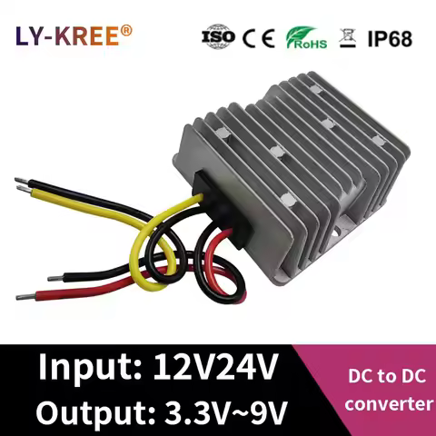 DC-DC 12V 24V to 3.3V 3.7V 4.2V 5V 6V 7.5V 9V Converter Step-down Module DC to DC Buck Converter 10A