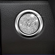 Ring Diamond Button Tombol Start Stop Engine Mobil Logo Untuk Honda/Toyota Tombol Start Stop Mobil C