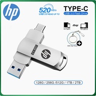 HP Original USB Flash Drive U Disk 512GB 1TB 2TB High-Speed 3.2 2-in-1 Portable Drive Type-C OTG Fla