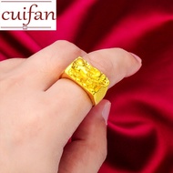 Original 916 Saudi Gold Pawnable Mens Domineering Pixiu Ring Opening Ring Blessing Ring