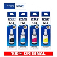 Epson 664 หมึกแท้ 4 สี สำหรับรุ่น L1110 / L3110 /L3101/L3150/L5190/L3210/L3216/L3250/L3256/L5290 (ออ