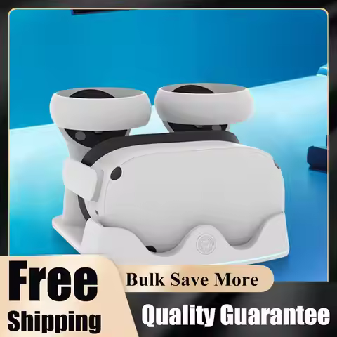 Charging Dock for Meta Quest 3S Headset Display Stand and Controller Mount with RGB Light for Meta Q