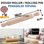 MALAYSIA STOCK- Wooden Rolling Pin Dough Roller / Kayu Penggelek Doh Penggelek Tepung Kayu Pencanai 