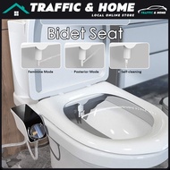 Bidet Toilet Seat Attachment Dual Nozzle Bidet Ultra-Slim Bidet Sprayer Adjustable Water Pressure