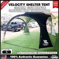 VELOCITY Shelter Dome Tent Waterproof Flysheet dome waterproof muat 10 orang Shelter Khemah Glamping