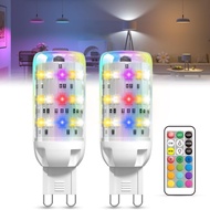 RGB G9 LED Bulb 2.5W 2700-6500K, Color Changing G9 LED Bulb with Remote Control