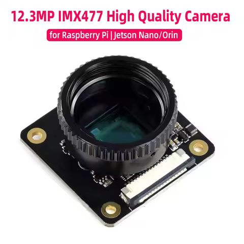 12.3M IMX477 Sensor Camera for Raspberry Pi 5 4 3 CM4/3 Support C/CS-Mount Lens High Quality Camera 