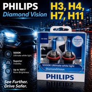 PHILIPS DIAMOND VISION 5000K Ultimate Bulb H3 H4 H7 H11