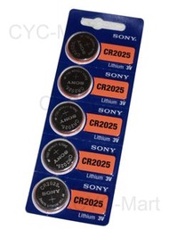 5 pcs Sony  CR2025 鋰電池, 電腦、相機及遙控 原裝行貨 Last one