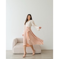 [ Keyclothingline ] Emily Dress Christmas Long Dress Pleats/