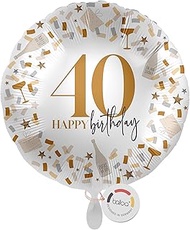 balloa XXL Foil Balloon 40, Large Helium Balloon for 40th Birthday, Gift for Women or Men, Decoratio
