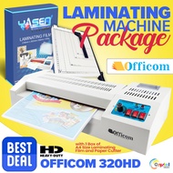 Officom 320 Laminating Machine Hot and Cold Package Set A3 Size Heavy Duty  Laminating Film Bundle L