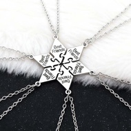 6pcs Best Friend Forever Puzzle Necklace Friendship Necklace