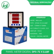 DIGITAL PANEL METER / DIGITAL AMPER HZVOLT 72X72 3.3UIF V HZ INSCOMa
