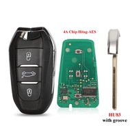 Smart Keyless Go Remote Key 3 Buttons 433mhz 4a Pcf7945 Id46 Chip For Peugeot 308 408 508 5008 Emerg