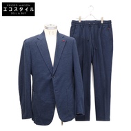 Isaia [成色極佳/國內授權經銷商] PR41 06612 03556 棉質雙扣單排休閒西裝外套 50碼 / 褲子 48碼 [二手]