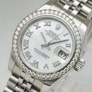 勞力士 Rolex 手錶 Datejust 26 179384NR 鑲鑽 Bezel Roman Shell 女士腕錶 二手