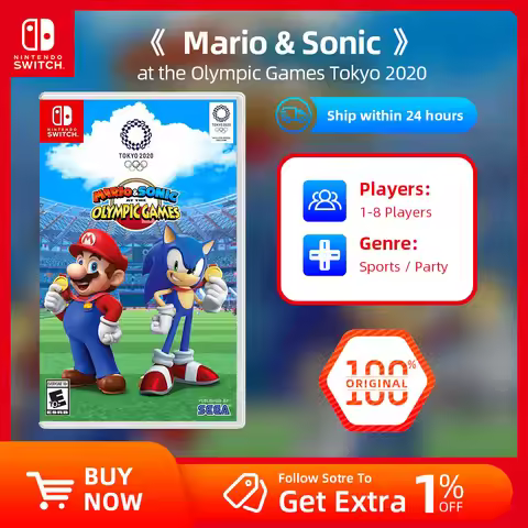 Nintendo Switch Game - Mario & Sonic at the Olympic Games Tokyo 2020 -Games Physical Cartridge Suppo