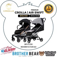 Crolla Air Swift Premium Stroller from NB-22kg -CABIN SIZE- 1 YEAR Warranty | BROTHER BEAR