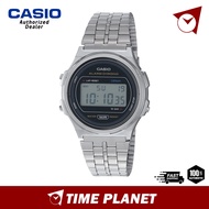 [Official Warranty] Casio Vintage A171WE-1ADF / A171WE-1A / A171WE-1 / A171WE Silver Stainless Steel