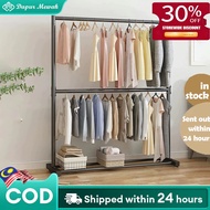 1.8M Double Layer Strong Steel Organizer Rack/rak baju/ampaian baju/Cloth Clothes Rack/Penyidai Baju