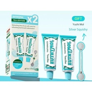 [EUTHYMOL] Original Tea Edition Toothpaste Grapefruit Black Tea / Lime & Sea Salt 106g x2 + Squeezer