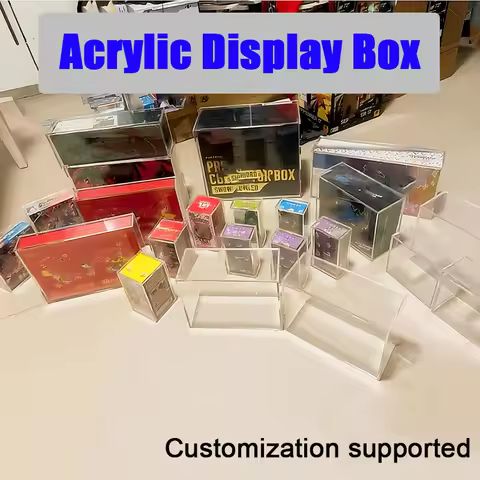 Customizable POKE Display Box for ETB Magnetic Suction Design UPC Acrylic Protective Box Card SPC Du