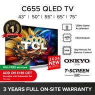 TCL C655 QLED 4K Google TV Android TV 43 50 55 65 75 85 98 inch | Wide Color Gamut | Dolby Vision &amp; Dolby Atmos | 120 Hz DLG  | HDMI 2.1 | Google Duo