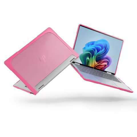 Micro Clip Laptop Case for Hewlett-Packard Envy x360 2-in-1 Laptop 14 2024 Built-in Bracket Stand Co
