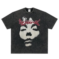 [ada stok]Bjork Army of Me Aphex Twin T Shirt Hip Hop Streetwear Vintae T-shirts Lelaki Wanita Pakai