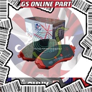 FRONT DISC BRAKE PAD (QHUK) PERODUA AXIA 2023> D74A LATEST (DEPAN SET)