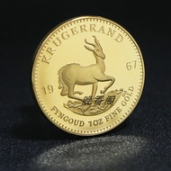 5 Years South Africa Kruger Gold Coin Medal 1 Ounce Gold-Plated Commemorative Coin Foreign Gold Silv