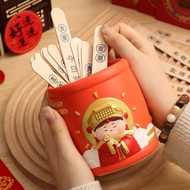 Creative Mazu Lottery Holder Ornaments Desktop Exam God Lottery Lottery Metaphysics Decoration Pen H