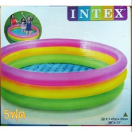 INTEX Rainbow 3-Layer Pool With Anti-Slip Floor Size 1.47 × 33 cm 58 "× 13" (5 Feet)