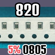 10pcs Chip resistor smd 820 82R 5% size 2012 0805 82ohm 82 ohm