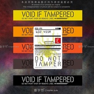 Car Sticker Death Stranding Game Reflective Car Sticker Box Damage Sensory Yellow Warning Imitation 