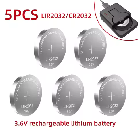 2-50PCS LIR2032 Rechargeable Lithium Battery 2032 charging Can Replace 3.6v 40mAH CR2032 for watches