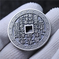 35mm Mountain Ghost Spend Money Square Hole Back Word Pattern Necklace Pendant Ancient Method Handma