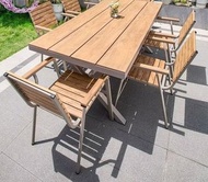 【包送貨】戶外桌椅Outdoor tables and chairs  塑木  庭院  現代  室外  桌椅  休閒  防水  防曬 露台#戶外桌椅#塑木#戶外